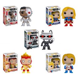 Funko POP! DC Super Heroes - Vinyl Figures - SET OF 5 (Firestorm, Cyborg, Supergirl, Black Manta & P Funko POP! DC Super Heroes - Vinyl Figures - SET OF 5 (Firestorm, Cyborg, Supergirl, Black Manta & P