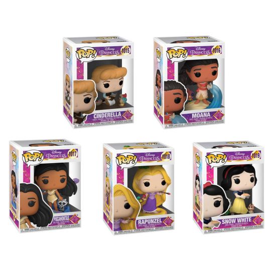 Funko POP! Ultimate Disney Princess Vinyl Figures - SET OF 5 (Rapunzel,  Moana, Pocahontas +2)