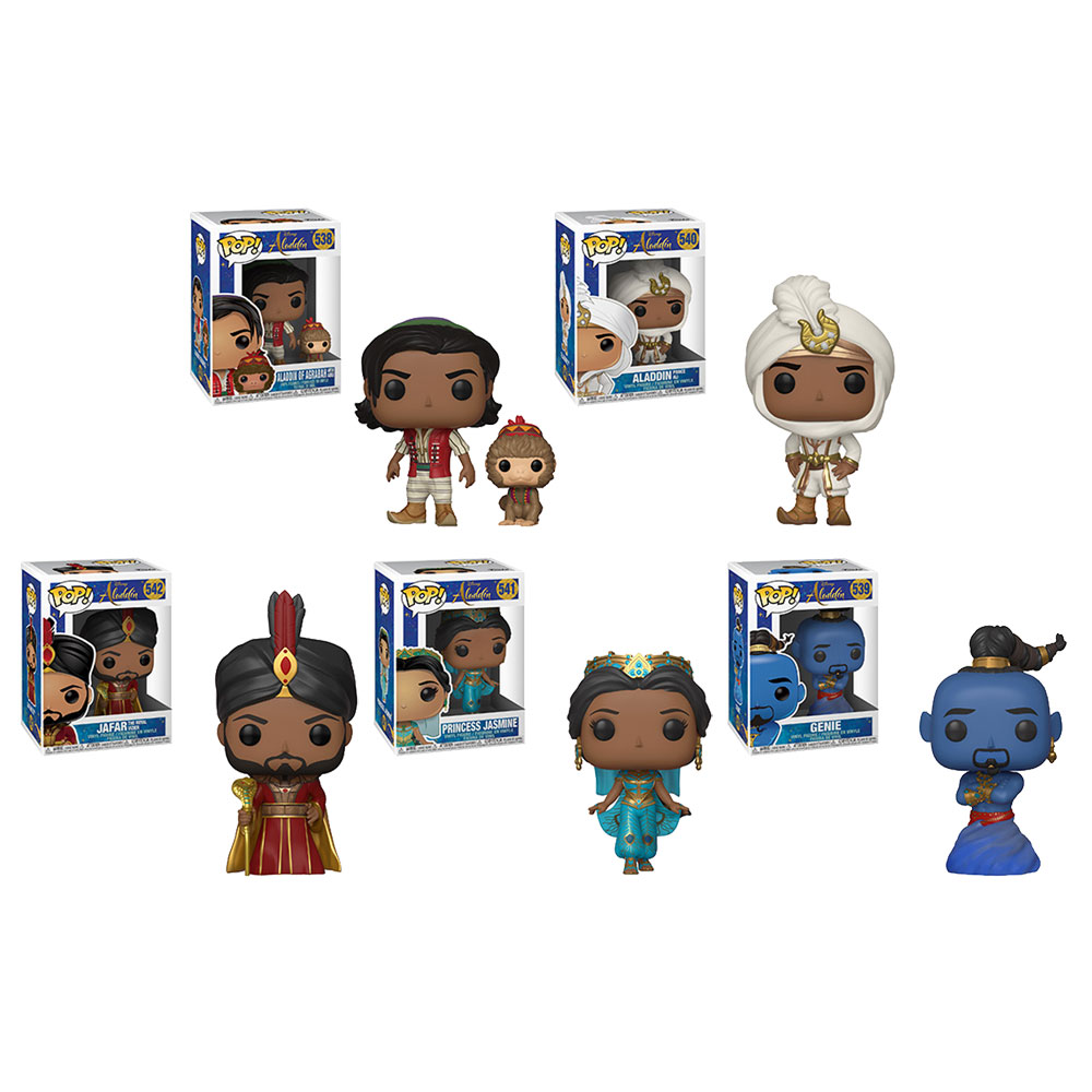 Funko POP! Disney - Aladdin (Live Action) Vinyl Figures - SET OF 5 (Jafar, Jasmine, Genie +2)