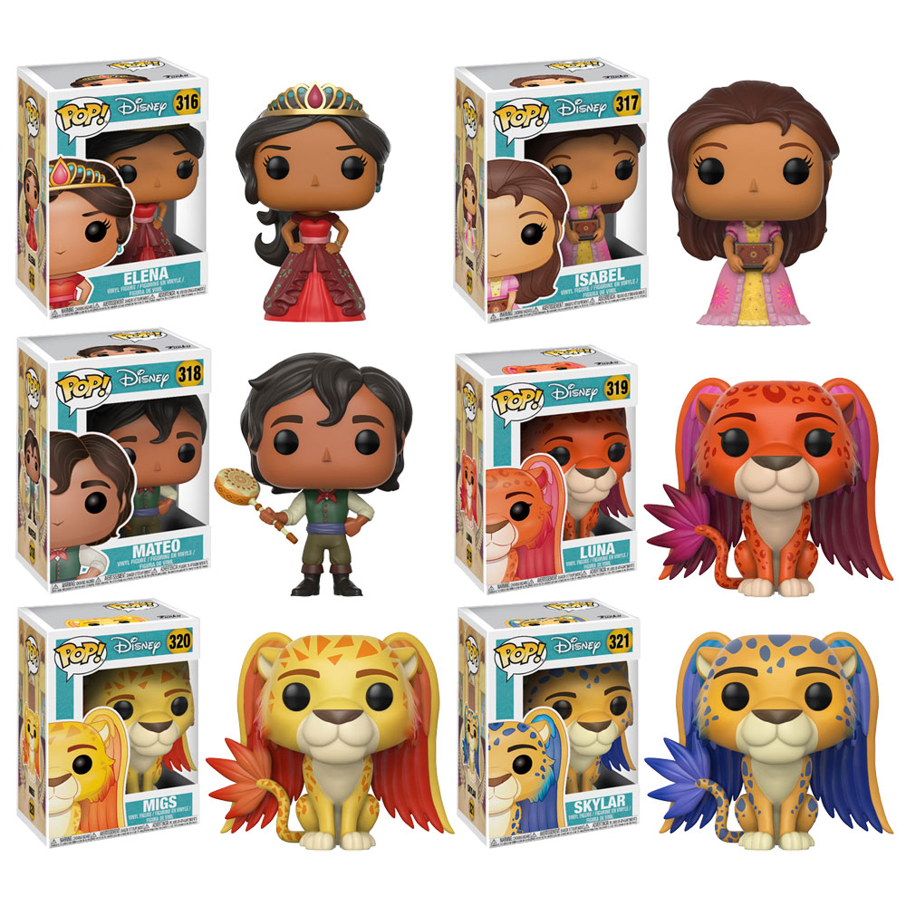 Funko POP! Disney - Elena of Avalor Vinyl Figures - SET OF 6 (Elena, Skylar, Migs, Luna, Mateo & Isa