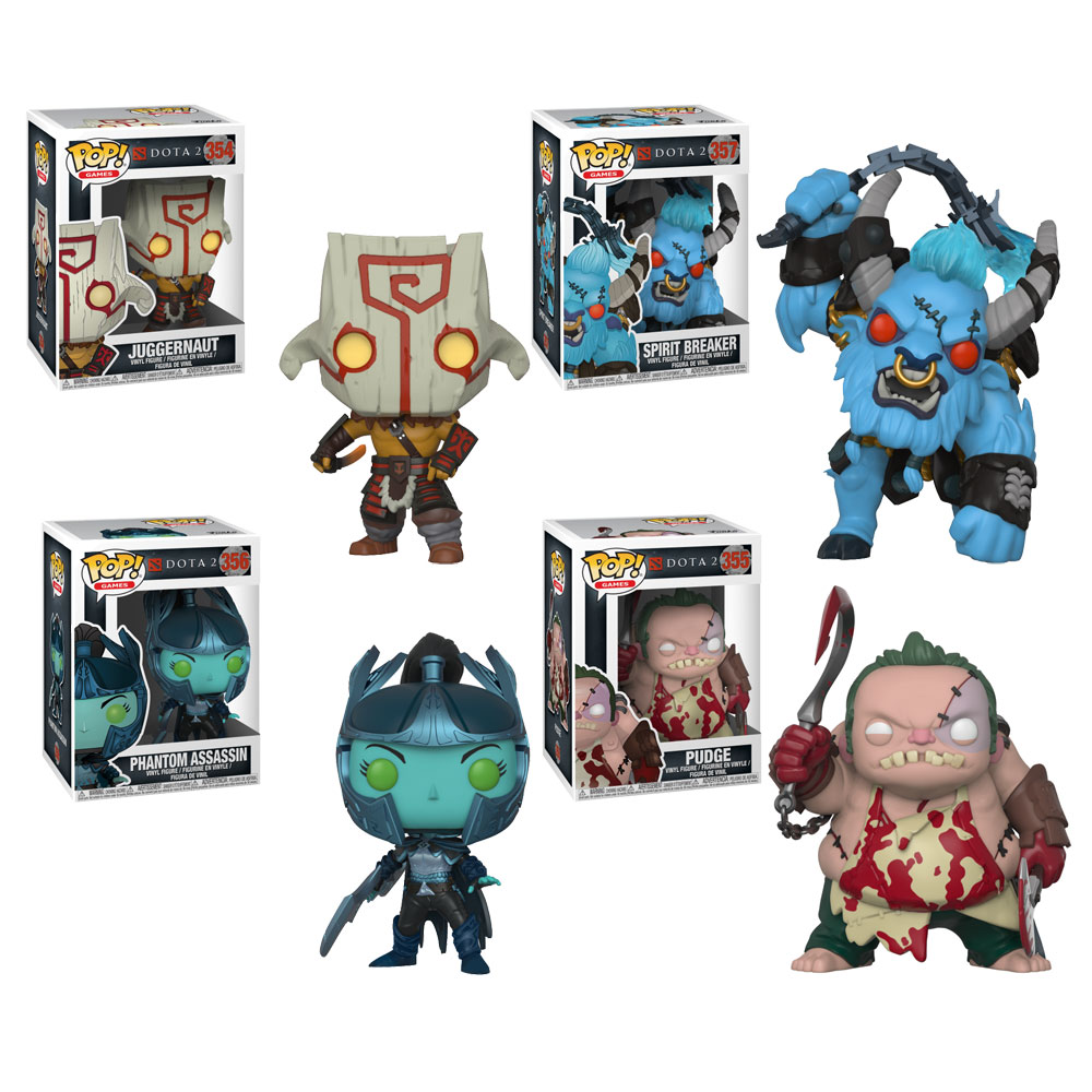 Funko POP! Games - Dota 2 S1 Vinyl Figures - SET OF 4 (Juggernaut, Pudge, Spirit Breaker & Phantom A