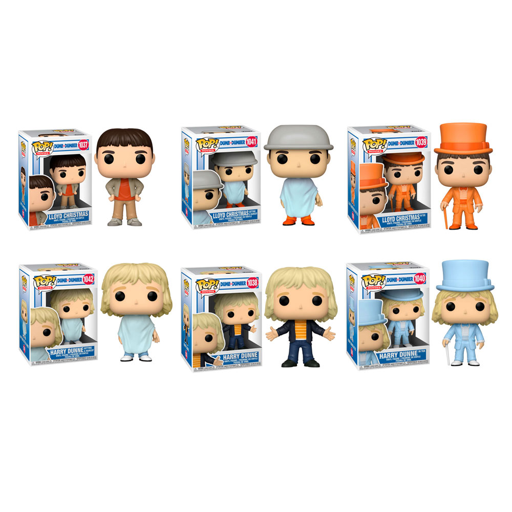 Funko POP! Movies - Dumb and Dumber Vinyl Figures - SET OF 6 (3 Lloyd & 3 Harry)