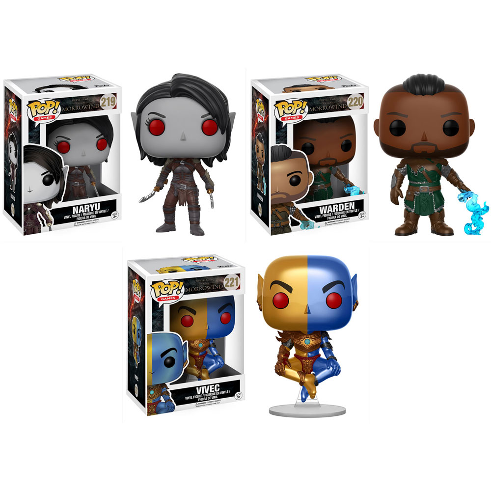 Funko POP! Games - Elder Scrolls: Morrowind Vinyl Figures - SET OF 3 (Vivec, Warden & Naryu)