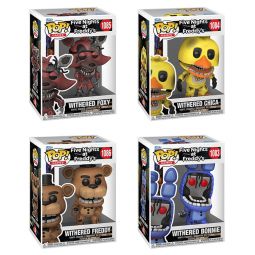 Funko POP! Games - Five Nights at Freddy's S4 Vinyl Figures - SET OF 4 WITHERED [Bonnie, Foxy +2]