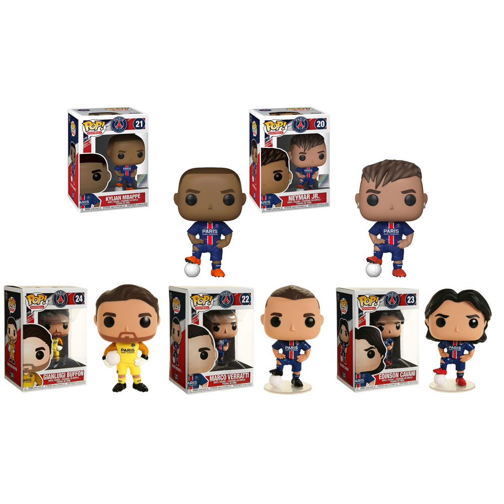 Funko POP! Football Vinyl Figures - SET OF 5 PARIS SAINT-GERMAIN (Neymar, Verratti +3)