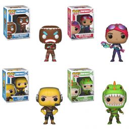 Funko POP! Games - Fortnite S1 Vinyl Figures - SET OF 4 (Raptor, Rex, Merry Marauder & Brite Bomber) Funko POP! Games - Fortnite S1 Vinyl Figures - SET OF 4 (Raptor, Rex, Merry Marauder & Brite Bomber)