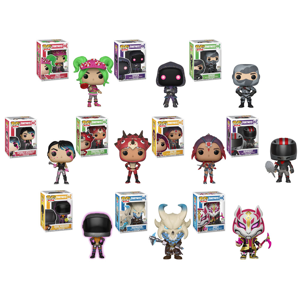 Funko POP! Games - Fortnite S2 Vinyl Figures - SET OF 10 (Valor, Zoey, Raven, Havoc, Drift +5)