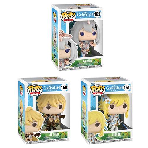 Funko POP! Asia Games - Genshin Impact Vinyl Figures - SET OF 3 (Paimon, Aether & Lumine)