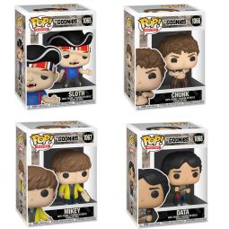 Funko POP! Movies - The Goonies Vinyl Figures - SET OF 4 (Data, Sloth, Chunk & Mikey)(Ships TBD) Funko POP! Movies - The Goonies Vinyl Figures - SET OF 4 (Data, Sloth, Chunk & Mikey)(Ships TBD)