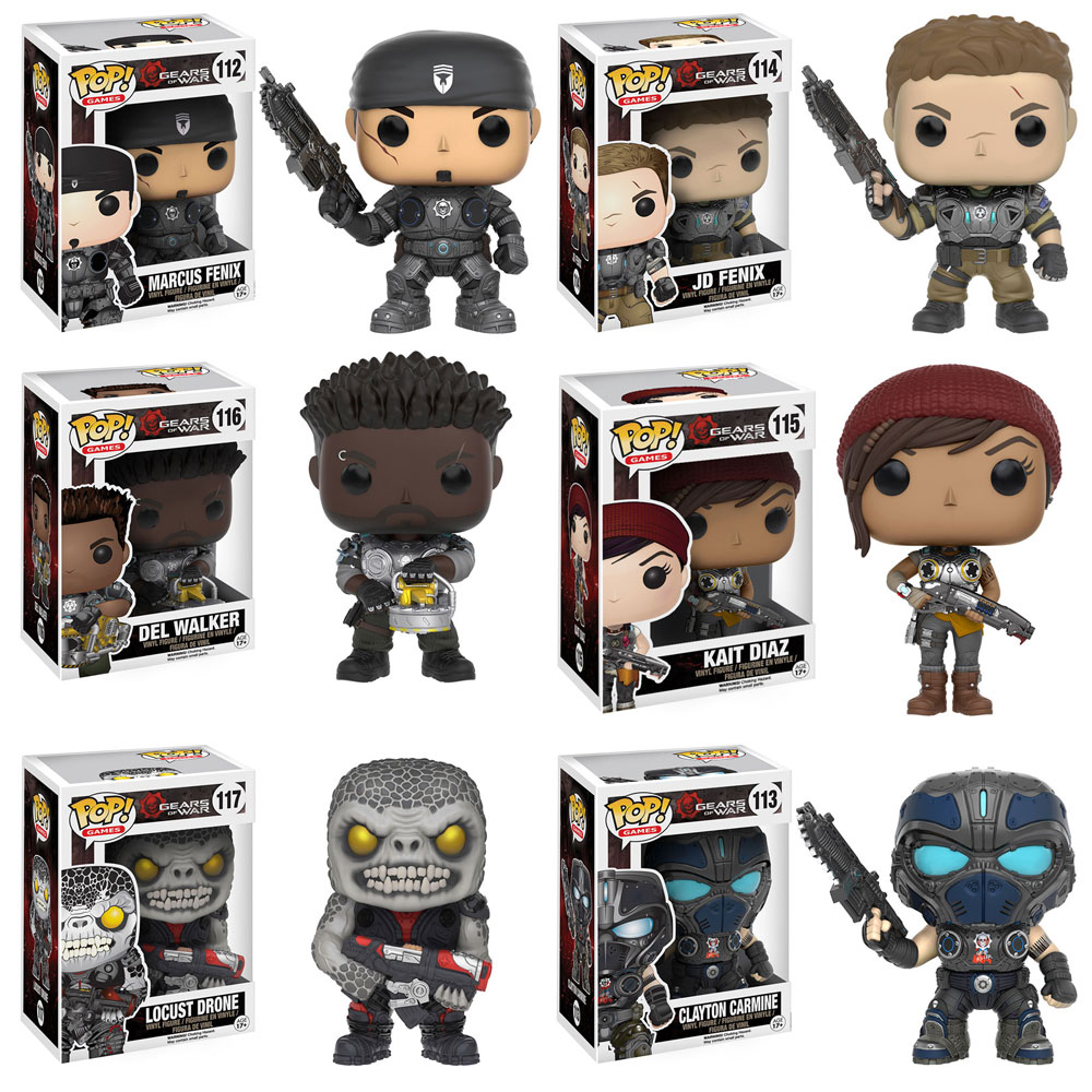 Funko POP! Games - Gears of War - SET OF 6 (Clayton, Del, JD, Kait, Locust & Marcus)