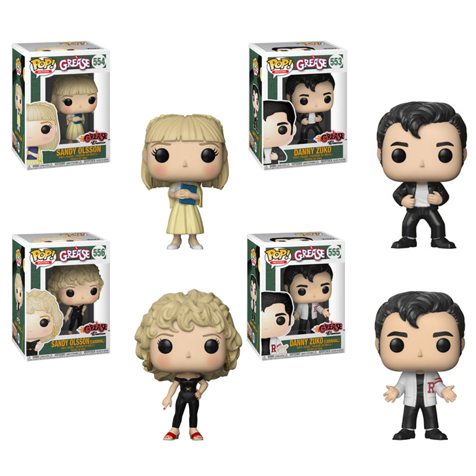 Funko POP! Movies - Grease Vinyl Figures - SET OF 4 (2 Danny & 2 Sandy)