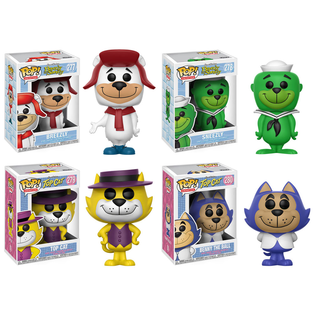 Funko POP! Animation - Hanna-Barbera S4 Vinyl Figures - SET OF 4 (Benny, Top Cat, Sneezly & Breezly)