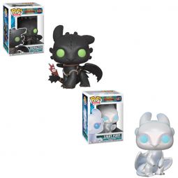 Funko POP! Movies - How to Train Your Dragon 3 Vinyl Figures - SET OF 2 (Toothless & Light Fury)(May Funko POP! Movies - How to Train Your Dragon 3 Vinyl Figures - SET OF 2 (Toothless & Light Fury)(May