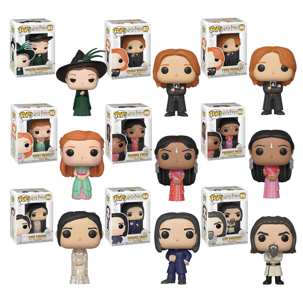 Funko POP! Harry Potter S10 Vinyl Figures - SET OF 9 (Weasleys, Patils, Cho & More)(Yule Ball)