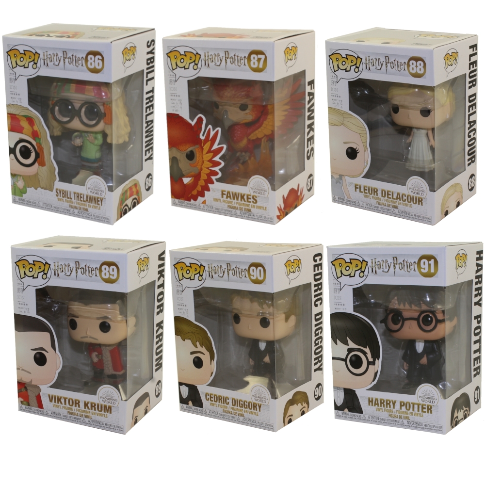 Funko POP! Harry Potter S9 Vinyl Figures - SET OF 6 (Fawkes, Cedric, Viktor, Prof Trelawney +2)