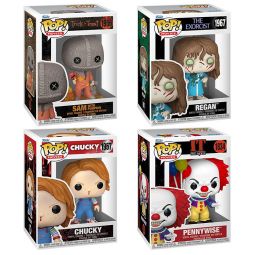 Funko POP! Movies - Horror Series 5 Vinyl Figure - SET OF 4 [Sam, Chucky, Regan & Pennywise]