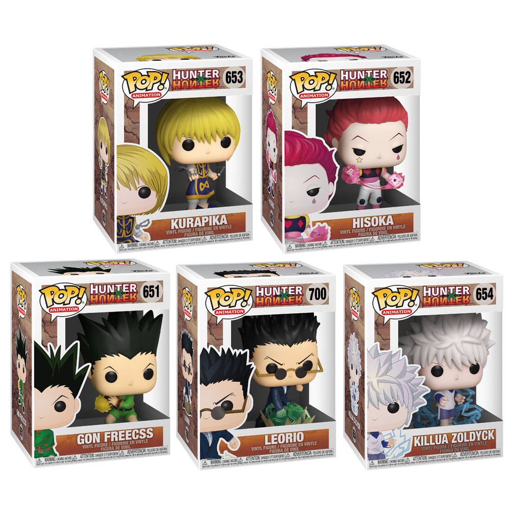 Funko POP! Animation - Hunter x Hunter Vinyl Figures - SET OF 5 (Hisoka, Killua, Kurapika +2)(TBD)