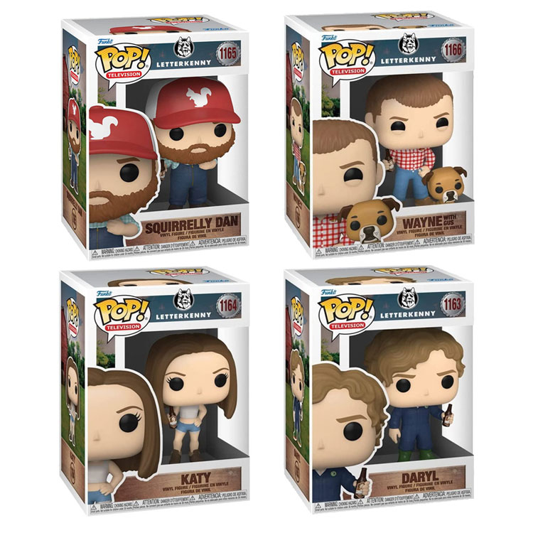 Funko POP! Television - Letterkenny Vinyl Figures - SET OF 4 (Katy, Daryl, Wayne & Dan)