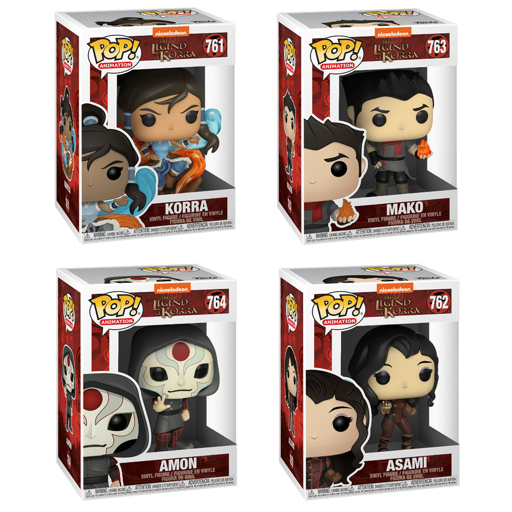 Funko POP! Animation - Legend of Korra Vinyl Figures - SET OF 4 (Asami, Amon, Mako +1)