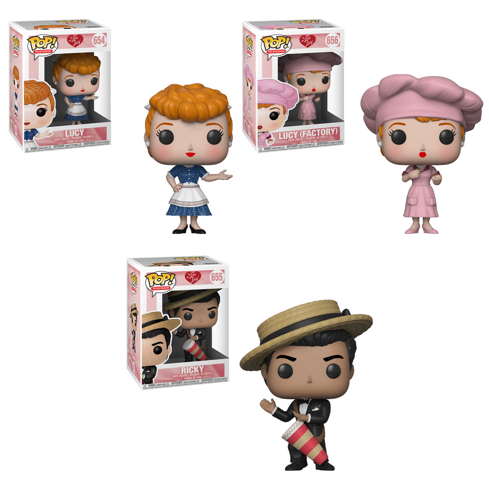 Funko POP! Television - I Love Lucy Vinyl Figures - SET OF 3 (Ricky, Lucy & Factory Lucy)