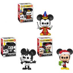 Funko POP! Disney - Mickey's 90th Anniversary S2 Vinyl Figures - SET OF 3 (Band, Holiday +1)