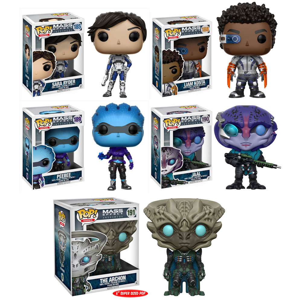 Funko POP! Games - Mass Effect: Andromeda Vinyl Figures - SET OF 5 (Archon, Sara, Peebee, Liam & Jaa