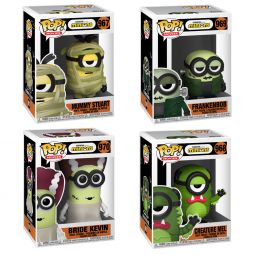 Funko POP! Movies - Minions S3 Vinyl Figures - SET OF 4 (FrankenBob, Bride Kevin +2) Funko POP! Movies - Minions S3 Vinyl Figures - SET OF 4 (FrankenBob, Bride Kevin +2)