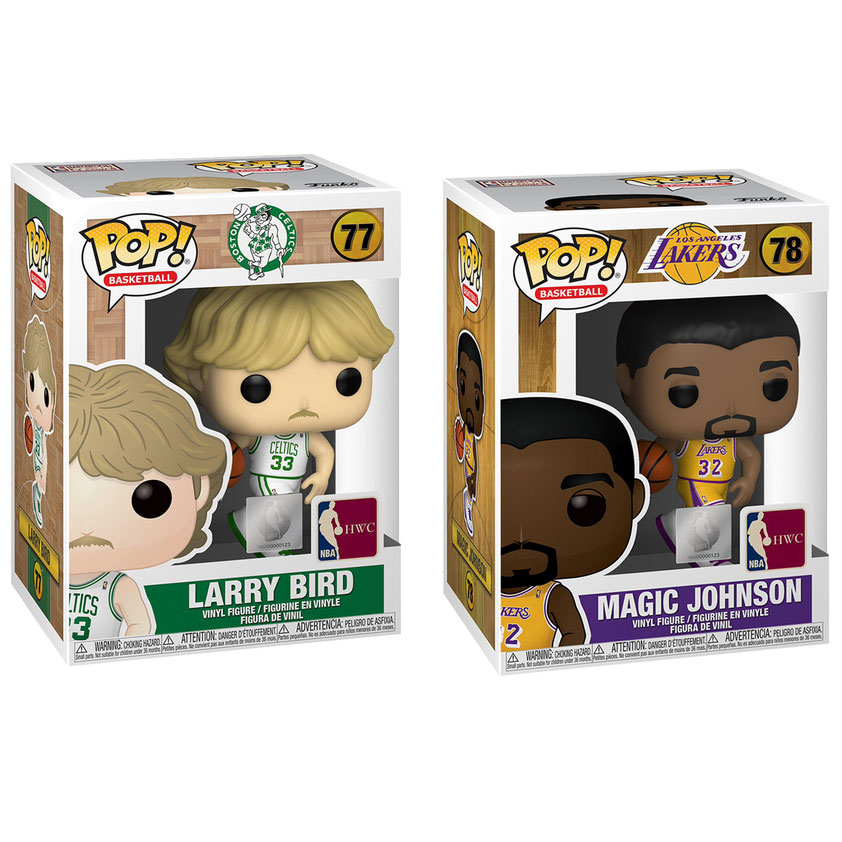 Funko POP! NBA Legends Wave 1 Vinyl Figures - SET OF 2 (Larry Bird & Magic Johnson)