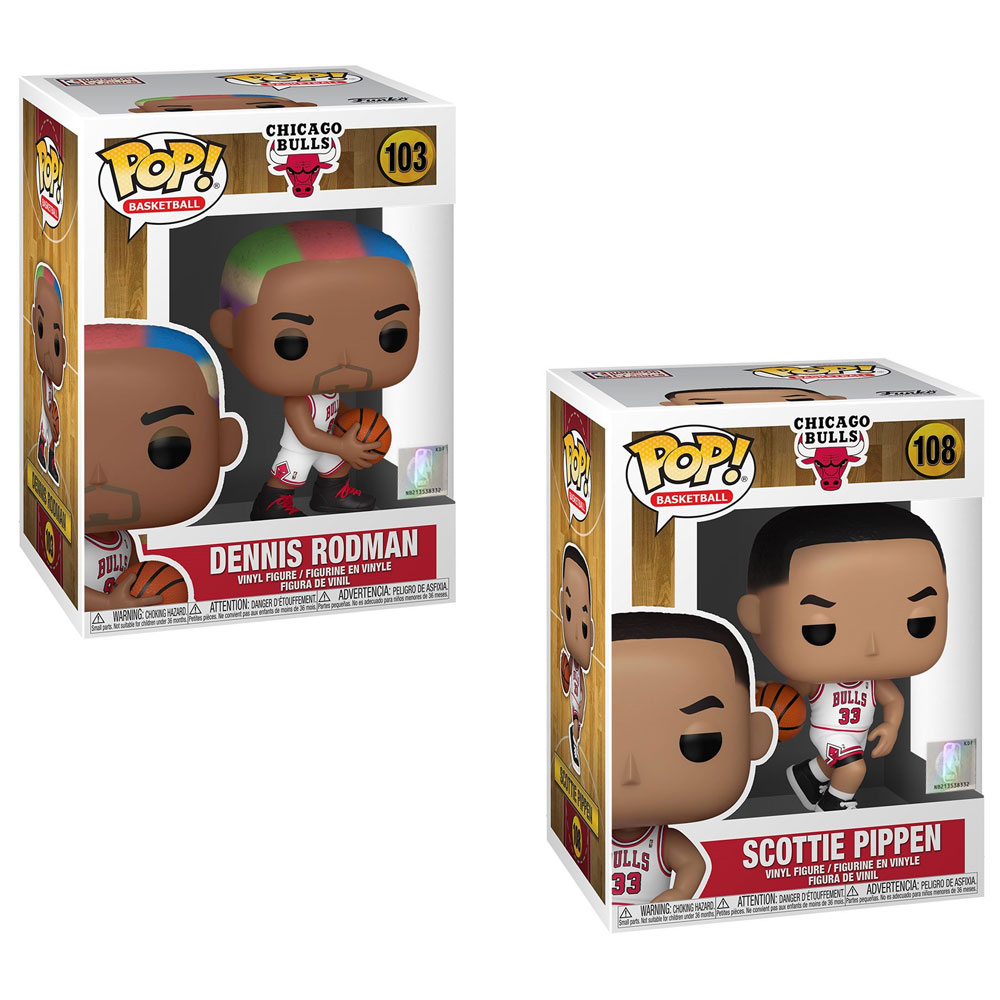 Funko POP! NBA Legends Wave 2 Vinyl Figures - SET OF 2 CHICAGO BULLS (Rodman & Pippen)