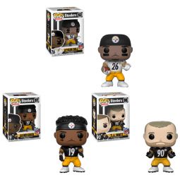 Funko POP! NFL Wave 5 - Vinyl Figures - SET OF 3 STEELERS (Watt, Bell & Smith-Schuster)(Ships Fall) Funko POP! NFL Wave 5 - Vinyl Figures - SET OF 3 STEELERS (Watt, Bell & Smith-Schuster)(Ships Fall)
