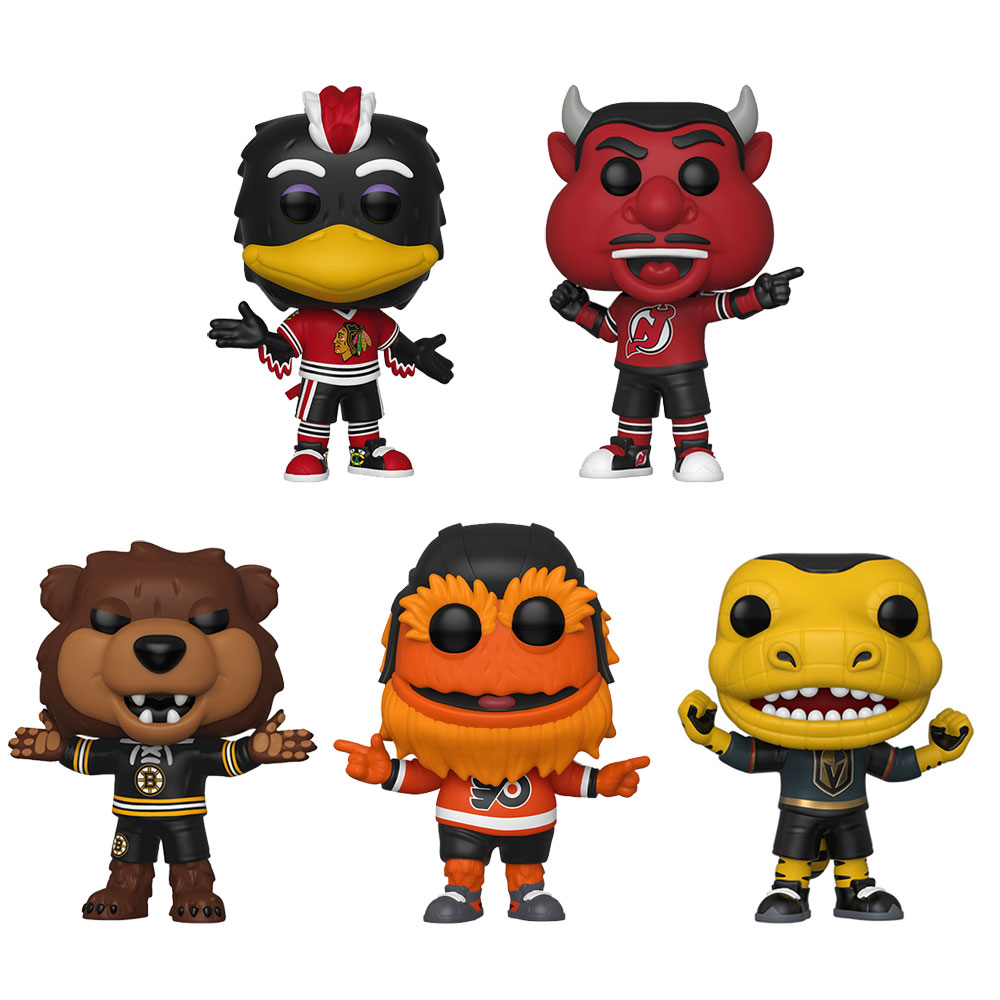 Funko POP! NHL Mascots S1 Vinyl Figures - SET OF 5 (Gritty, Blades, NJ Devil, Chance +1)