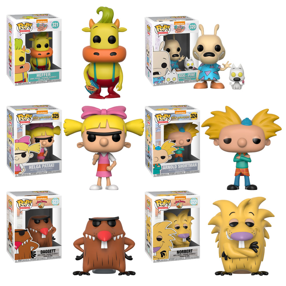 Funko POP! Television - Nickelodeon S2 Vinyl Figures - SET OF 6 (Rocko, Angry Beavers, Arnold +2)