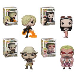 Funko POP! Animation - One Piece S3 Vinyl Figures - SET OF 4 (Usopp, Sanji, Nico & Donquixote)(Oct) Funko POP! Animation - One Piece S3 Vinyl Figures - SET OF 4 (Usopp, Sanji, Nico & Donquixote)(Oct)