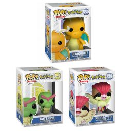 Funko POP! Games - Pokemon S11 Vinyl Figures - SET OF 3 (Caterpie, Dragonite & Pidgeotto)