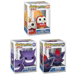 Funko POP! Games - Pokemon S16 Vinyl Figures - SET OF 3 [Gengar, Fuecoco & Zorua]
