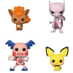 Funko POP! Games - Pokemon S3 Vinyl Figures - SET OF 4 (Pichu, Mewtwo, Vulpix & Mr. Mime)