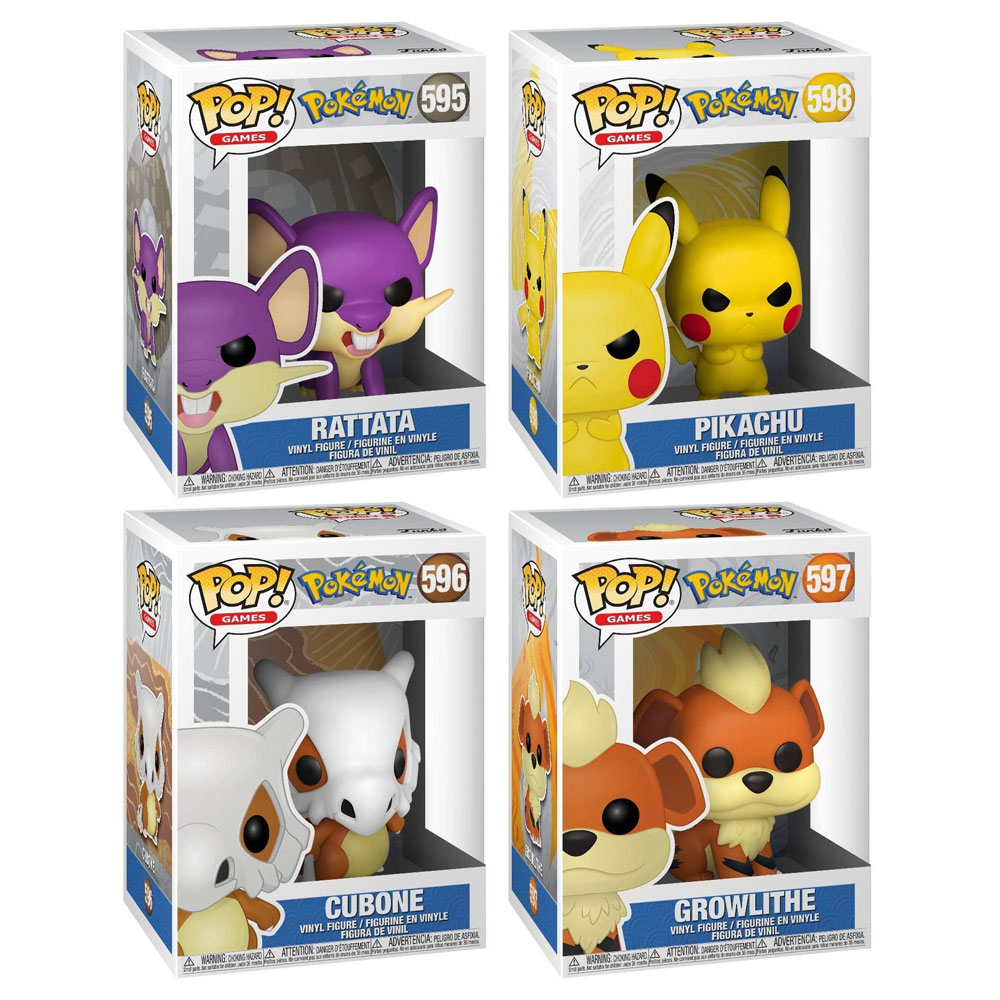 Funko POP! Games - Pokemon S4 Vinyl Figures - SET OF 4 (Cubone, Rattata +2)