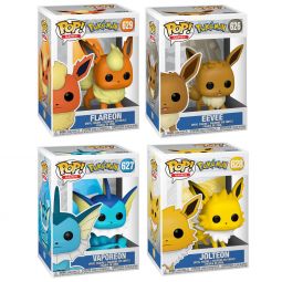 Funko POP! Games - Pokemon S5 Vinyl Figures - SET OF 4 (Eevee, Flareon, Jolteon +1)(Ships TBD) Funko POP! Games - Pokemon S5 Vinyl Figures - SET OF 4 (Eevee, Flareon, Jolteon +1)(Ships TBD)
