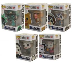 Funko POP! Movies - The Purge Vinyl Figures - SET OF 5 (Big Pig, Lady Liberty, Betsy Ross +2) Funko POP! Movies - The Purge Vinyl Figures - SET OF 5 (Big Pig, Lady Liberty, Betsy Ross +2)