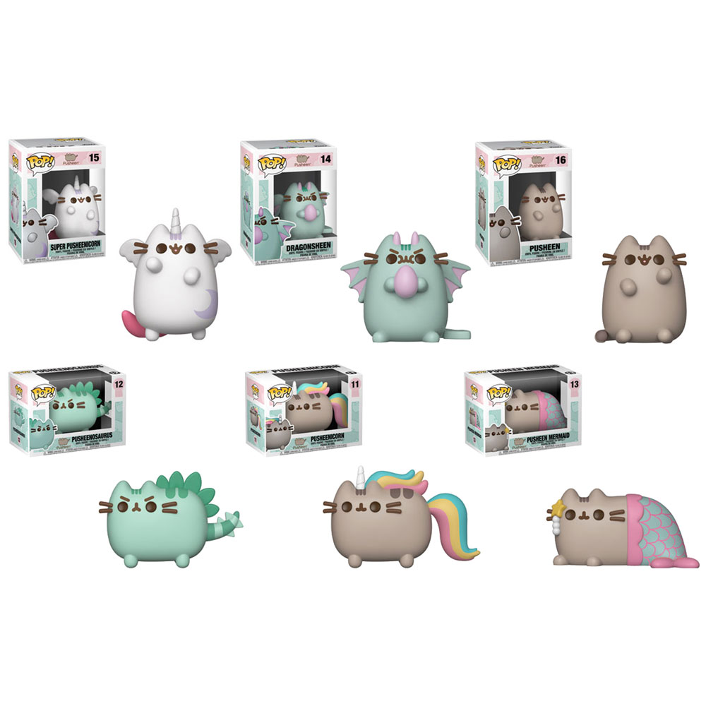 Funko POP! Pusheen Vinyl Figures - SET OF 6 (Dragonsheen, Mermaid, Pusheenicorns +2)