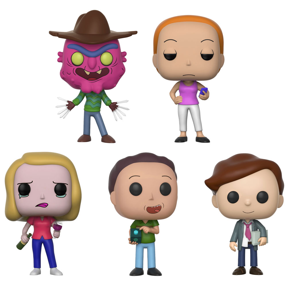 Funko POP! Animation Vinyl Figures - Rick and Morty S3 - SET OF 5 (Beth, Jerry, Summer, Scary Terry
