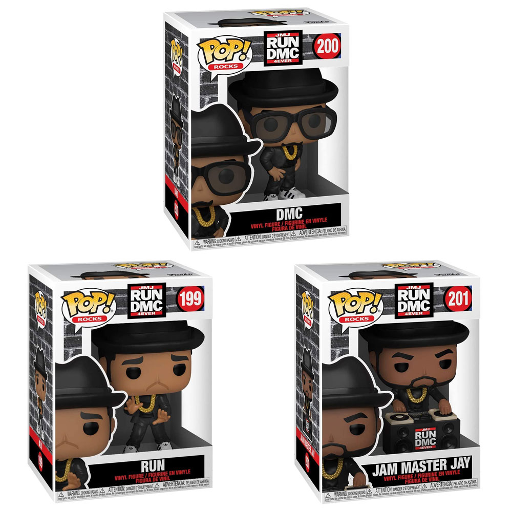 Funko POP! Rocks - Run-DMC Vinyl Figures - SET OF 3 (Run, DMC & Jam Master Jay)