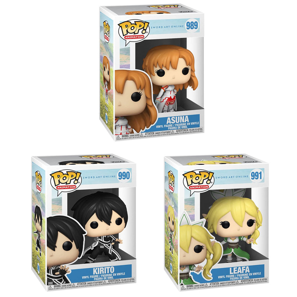 Funko POP! Animation - Sword Art Online S2 Vinyl Figures - SET OF 3 (Leafa, Asuna & Kirito)