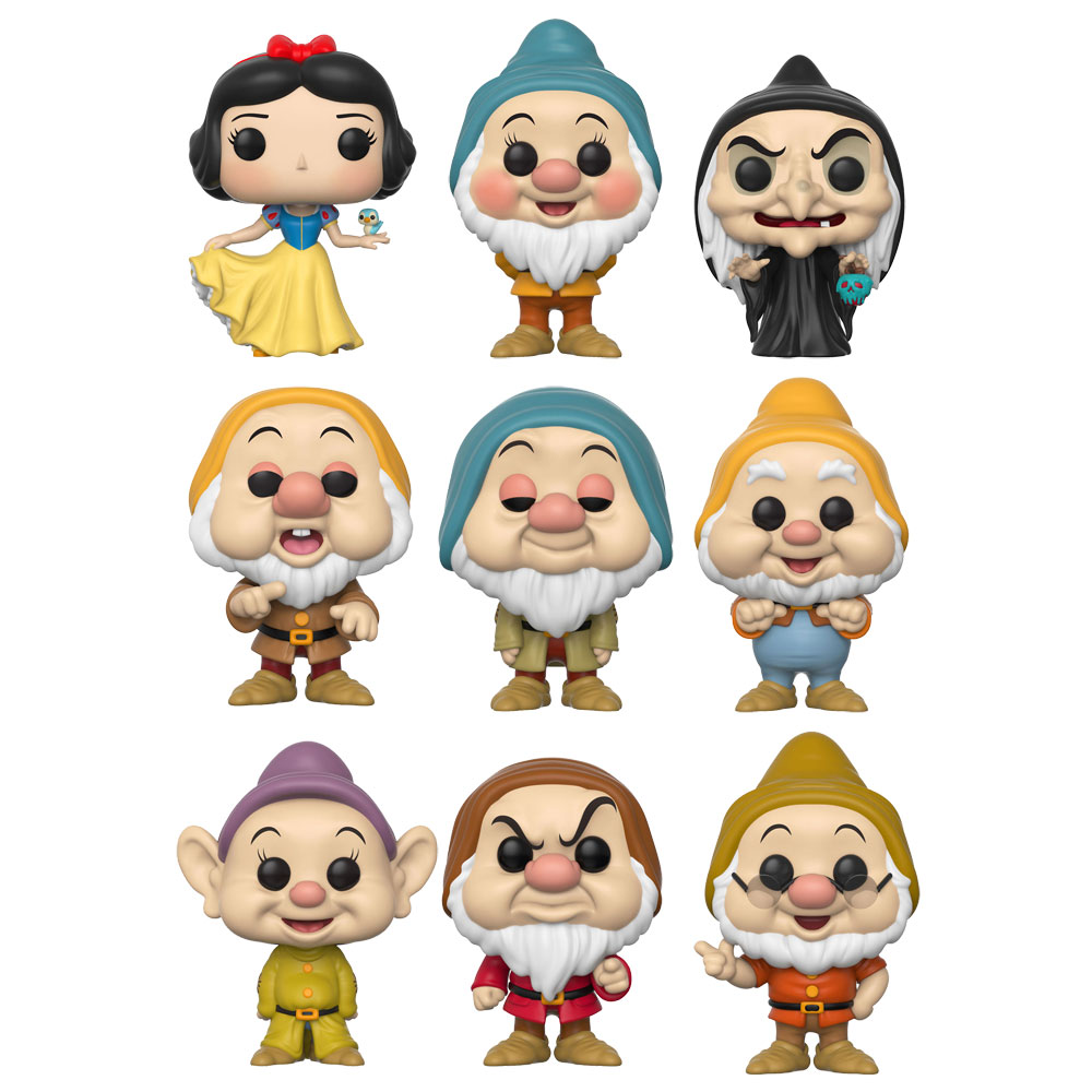 Funko POP! Disney - Snow White and the 7 Dwarfs Vinyl Figures - SET OF 9 (Pre-order October) Funko POP! Disney - Snow White and the 7 Dwarfs Vinyl Figures - SET OF 9 (Pre-order October)