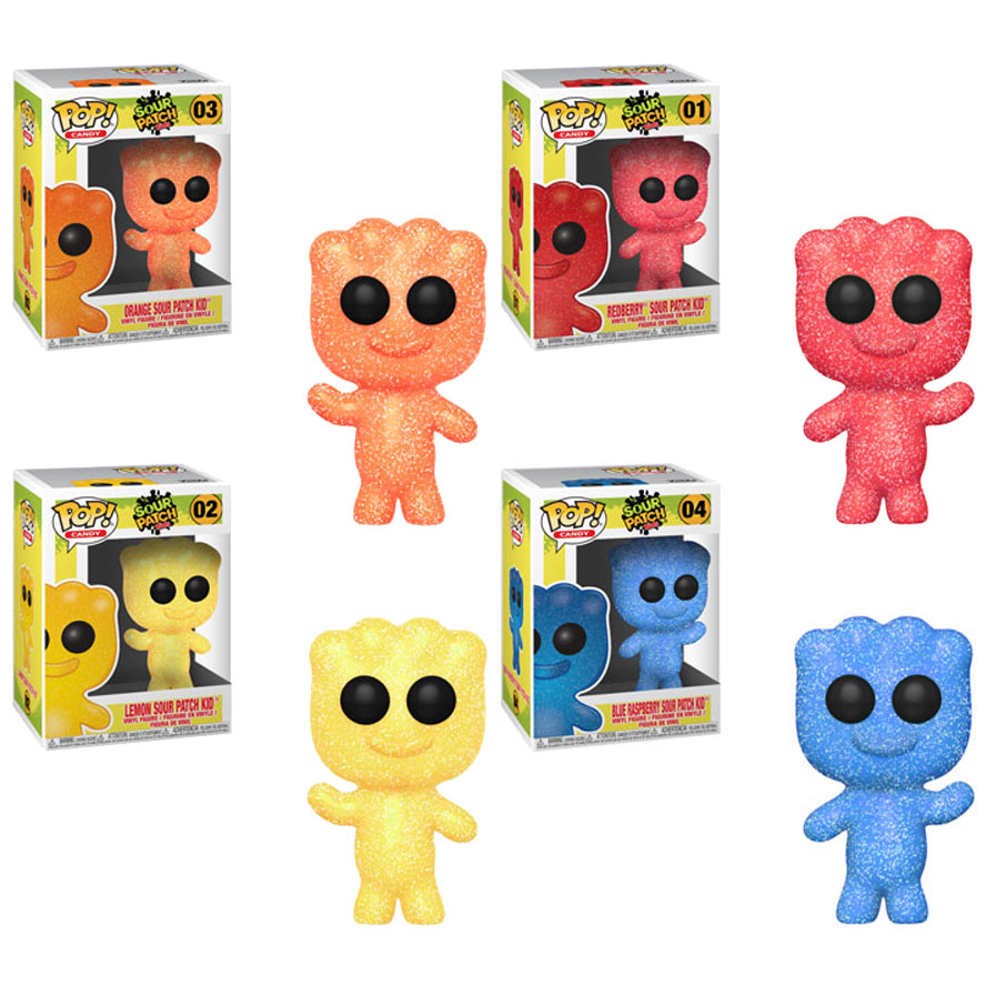 Funko POP! Candy - Sour Patch Kids Vinyl Figures - SET OF 4 (Orange, Lemon, Redberry & Blue Raspberr