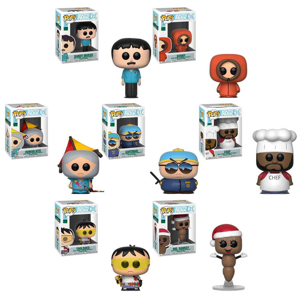 Funko POP! Television - South Park S3 Vinyl Figures - SET OF 7 (Kenny, Chef, Randy, Cartman +3)