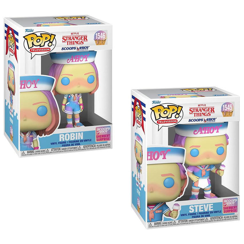 Funko POP! Television - Stranger Things S13 Vinyl Figures - SET OF 2 [Robin & Steve](Scoops Ahoy)