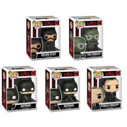 Funko POP! Movies - The Batman (2022) Vinyl Figures - SET OF 5 (Penguin, Riddler, Selina & 2 Batman)