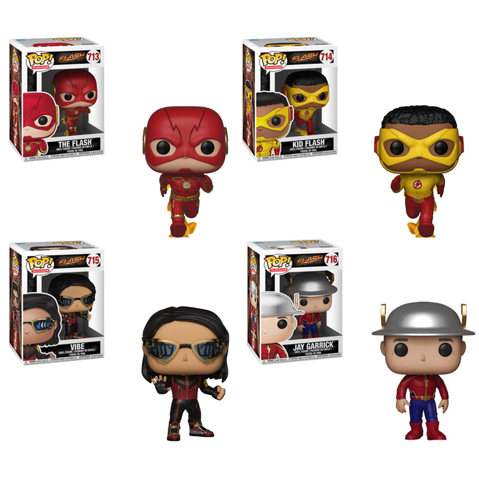 Funko POP! Television - The Flash S2 Vinyl Figures - SET OF 4 (Kid Flash, Jay Garrick, Vibe +1)