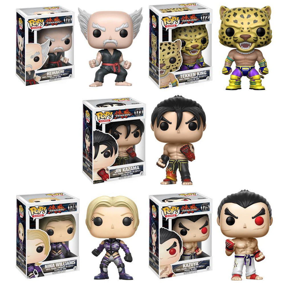 Funko POP! Games - Tekken Vinyl Figures - SET OF 5 (Jin, Nina, TK, Kazuya & Heihachi)